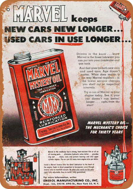 Marvel Mystery Oil Top Cylinder Lubrication, Quart - Vintage Ford